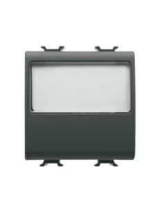 Botón Gewiss gw12191 2m 1p na 10a placa de identificación gw12191 chorus negro